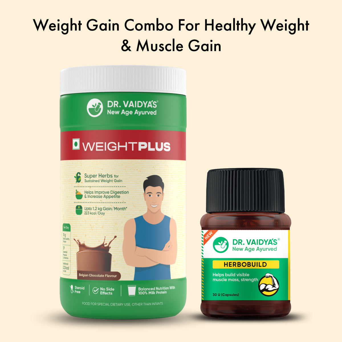Ayurvedic Weight Gainer Combo: For Healthy Weight & Muscle Gain