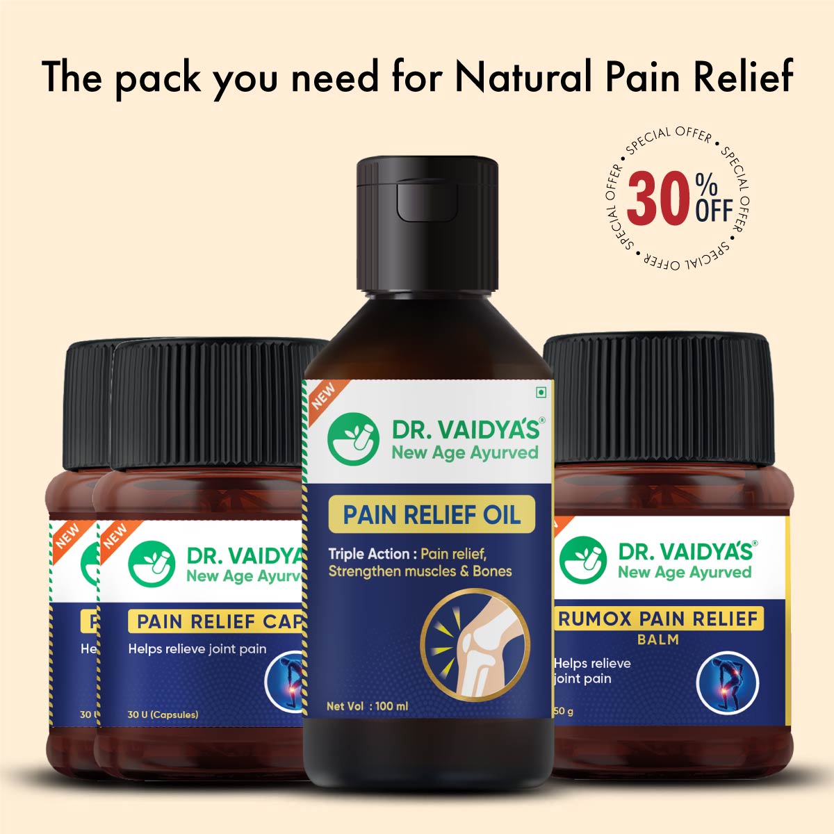 Joint Pain Relief Pack: For Quick Relief From Muscle & Joint Pain