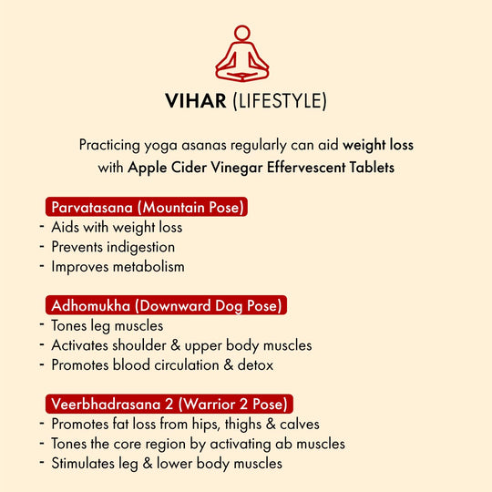 Apple Cider Vinegar Effervescent Tablets For Weight Loss - Pack of 3