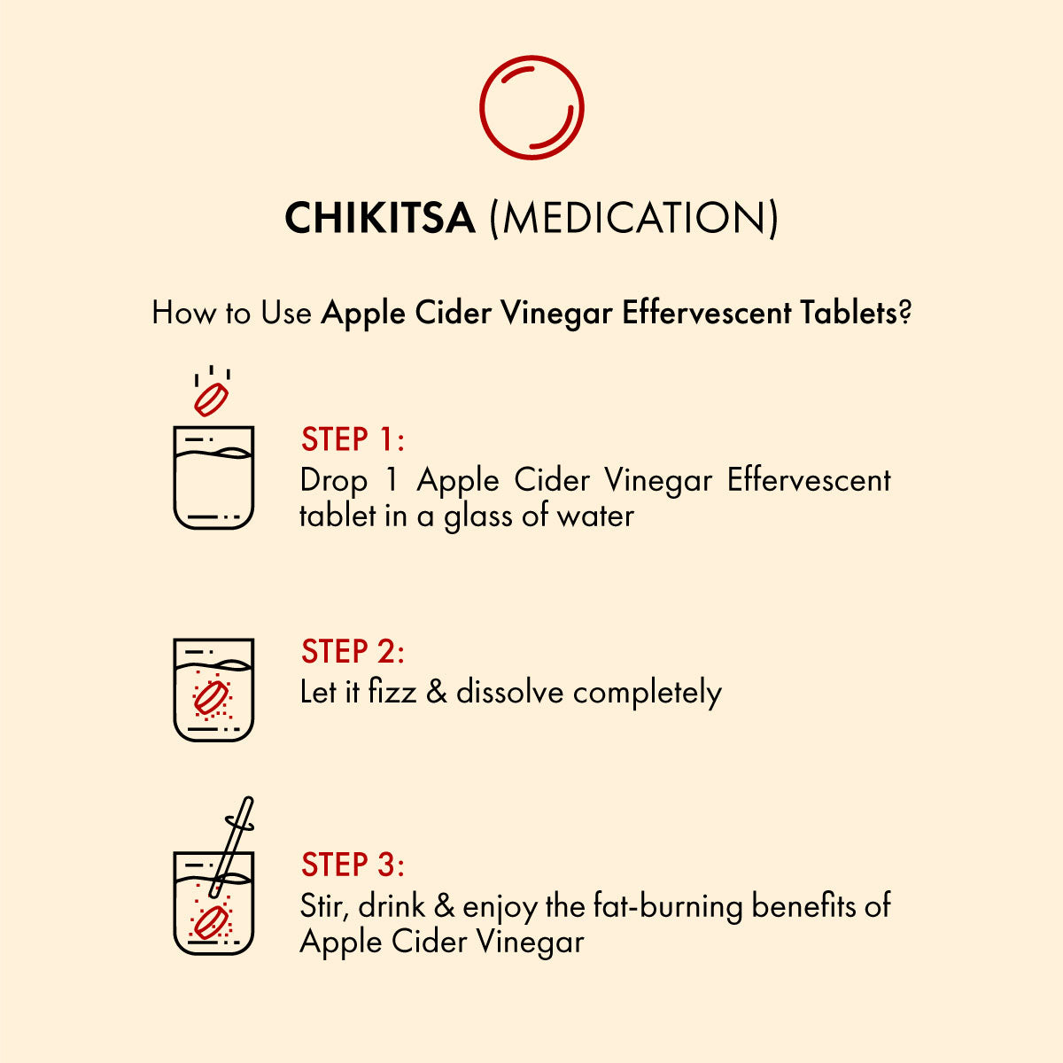 Apple Cider Vinegar Effervescent Tablets For Weight Loss - Pack of 3