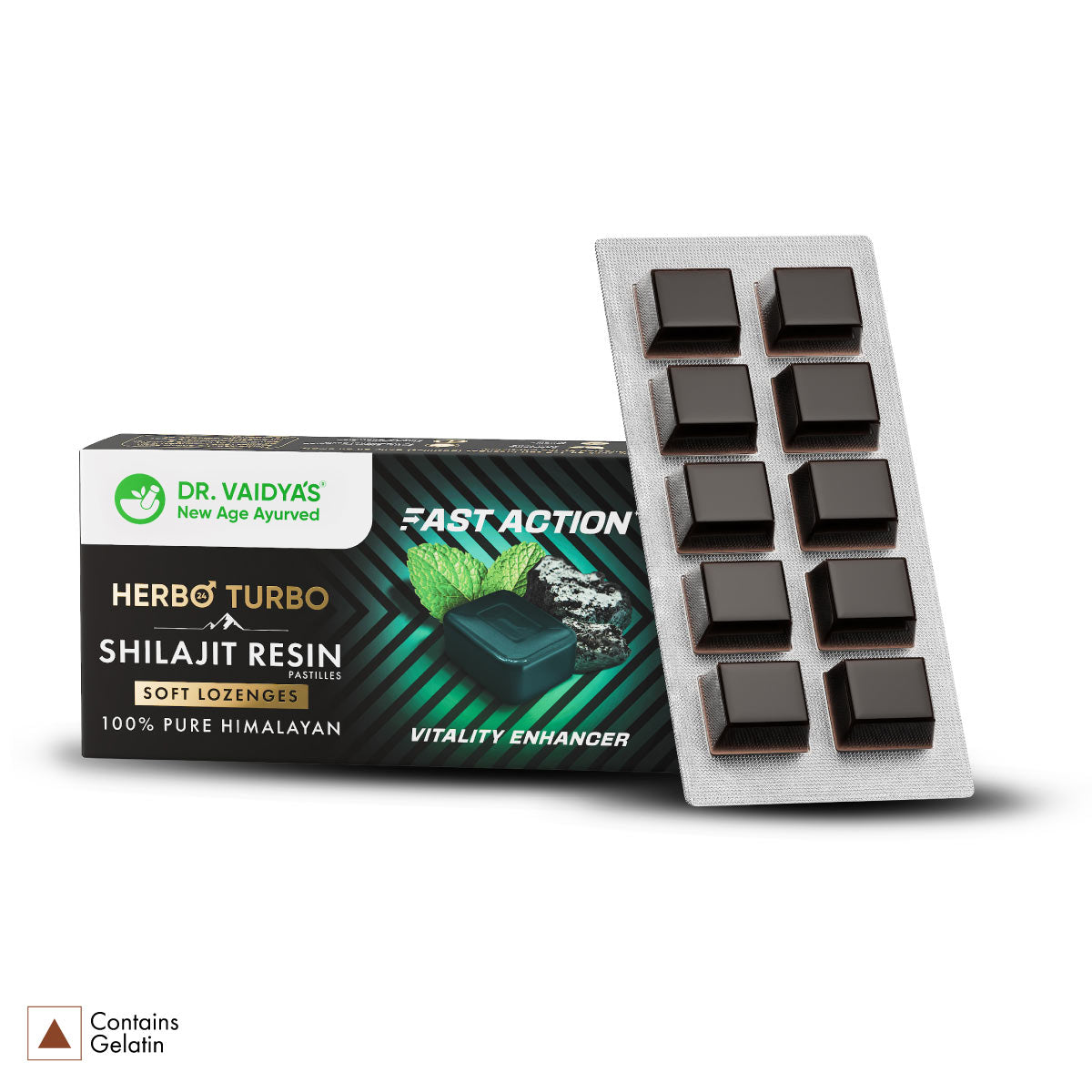 Herbo24Turbo Shilajit Resin Tasty Gummy Drops (30 Lozenges per Pack) – With Shuddha Himalayan Shilajit for Strength, Stamina & Performance Support