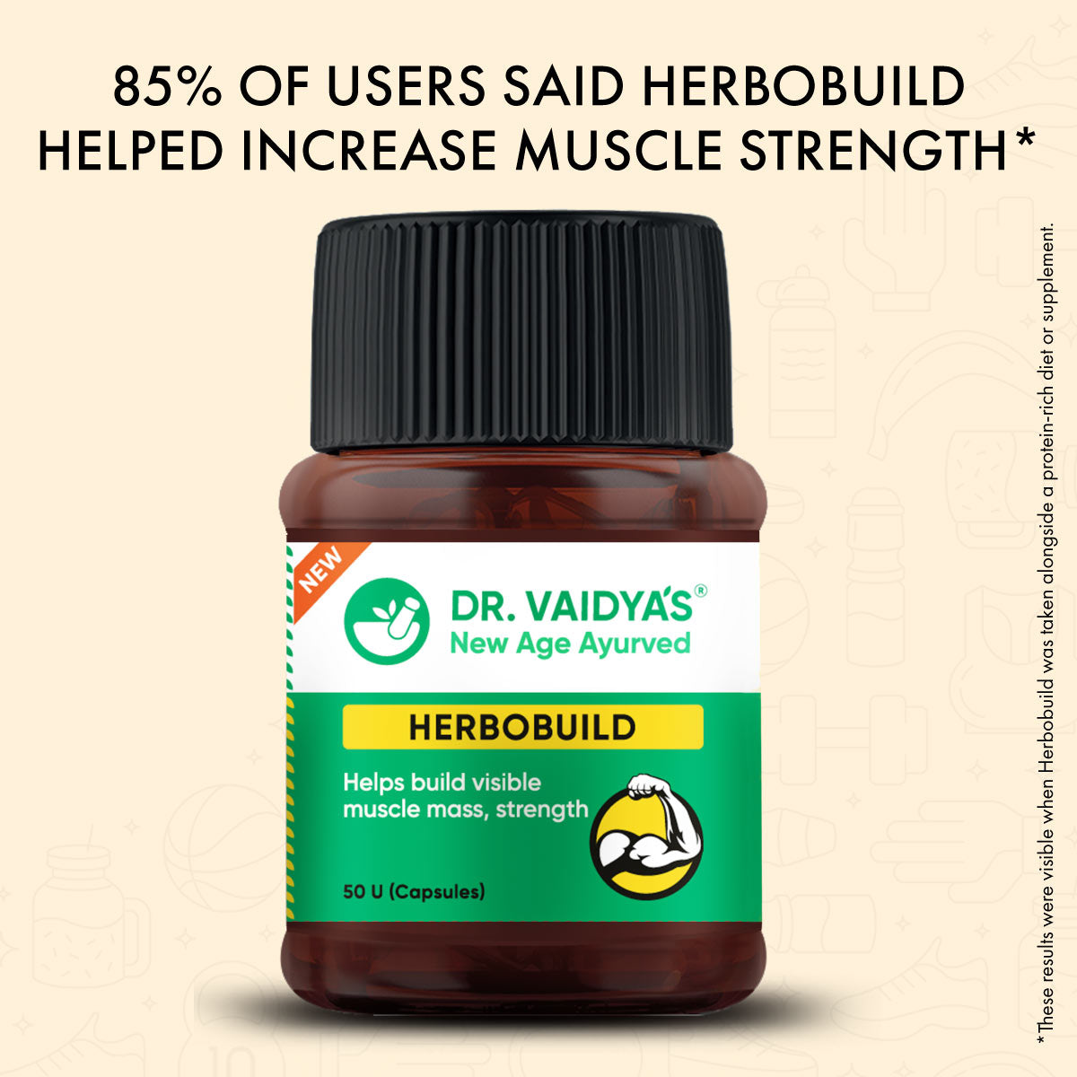 Herbobuild: For Enhanced Stamina & Peak Fitness (50 Capsules)