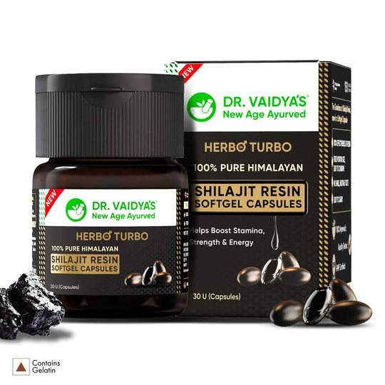 Shilajit Resin Capsules: 100% Effectiveness of Shilajit Resin in Convenience of Softgel Capsules - Dr Vaidya's