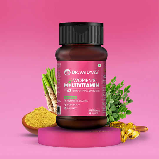 Dr. Vaidya’s Multivitamin for Women | Natural Multivitamin Enriched with Ayurvedic Herbs like Shatavari