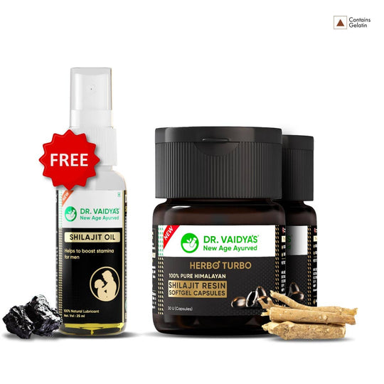 Dr. Vaidya’s Shilajit Resin Softgel Capsule & Shilajit Oil: Elevate Vigour & Vitality