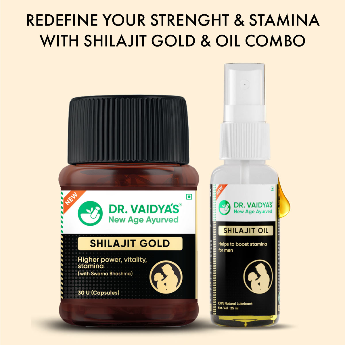 Dr. Vaidya's Shilajit Gold And Shilajit Oil Combo