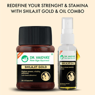 Dr. Vaidya's Shilajit Gold And Shilajit Oil Combo