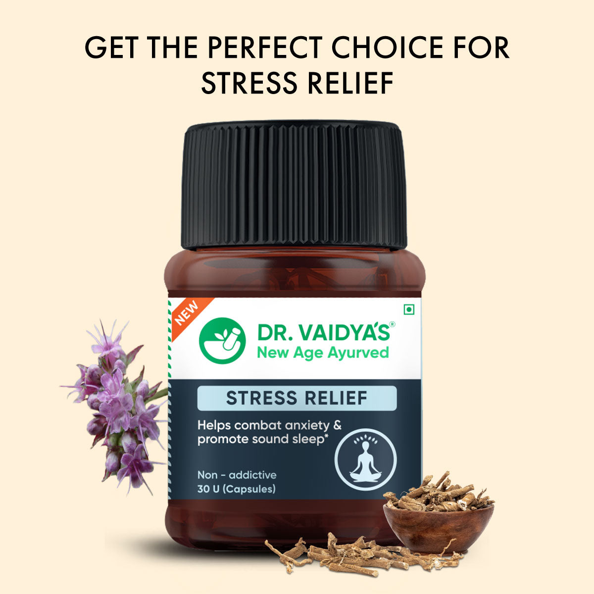 Dr. Vaidya's Stress Relief: Ayurvedic Medicine for Stress & Anxiety
