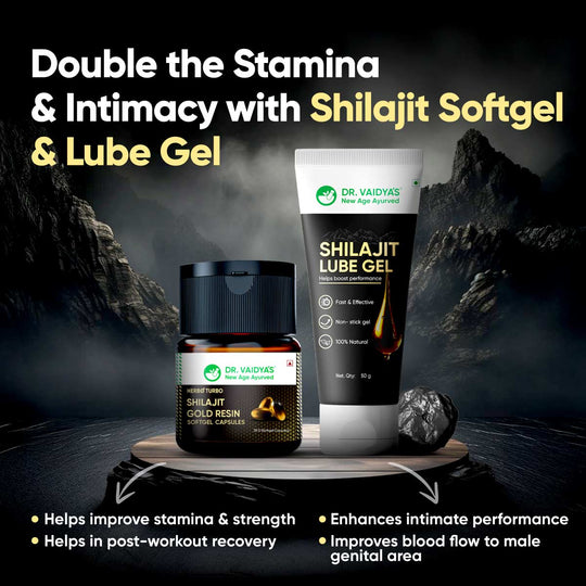 Shilajit Softgel Capsules & Lube Gel Combo