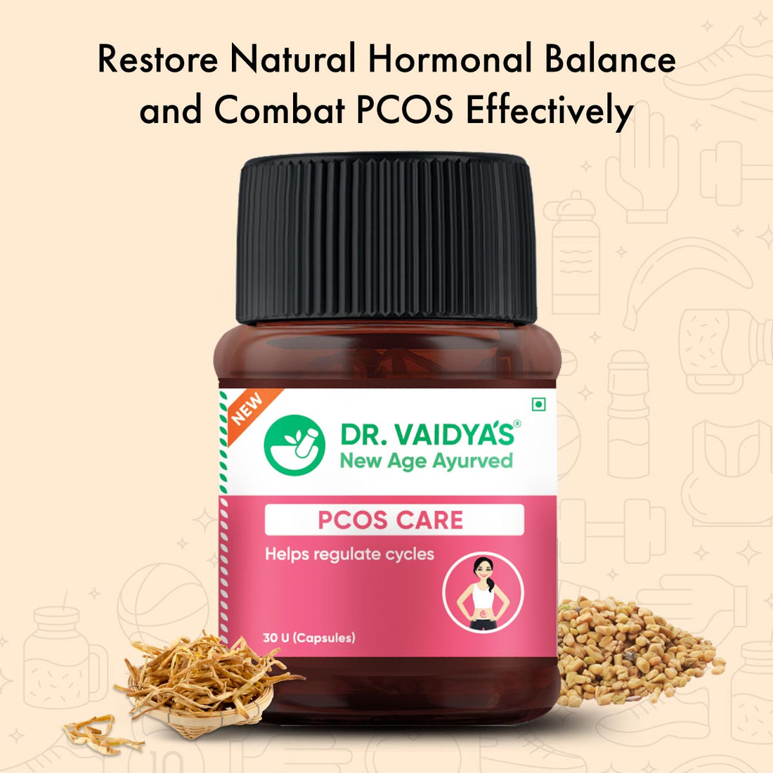 PCOS Care (30 Capsules per Pack): For better hormonal balance & regularizing periods