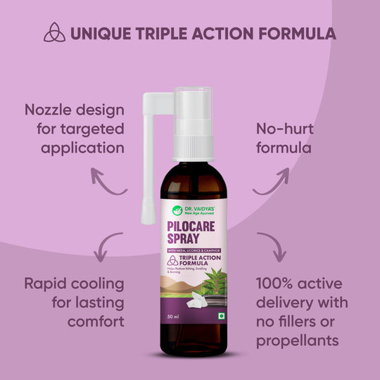 Pilocare Spray: Triple Action Formula for Soothing Piles Relief