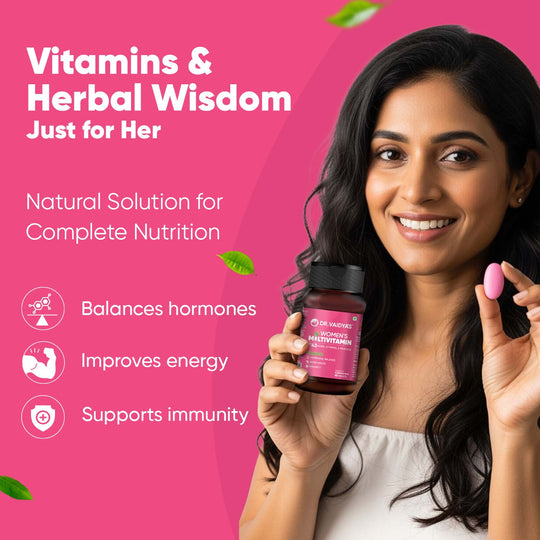 Dr. Vaidya’s Multivitamin for Women | Natural Multivitamin Enriched with Ayurvedic Herbs like Shatavari