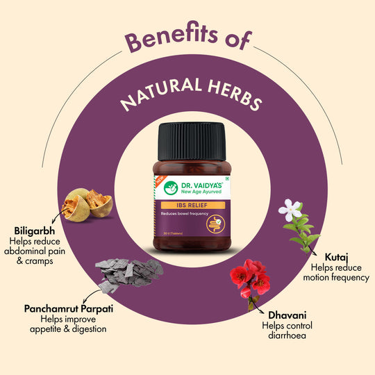 Ayurvedic Medicine for IBS Relief: Helps Relieve Cramps, Bloating & Normalize Bowel Movements