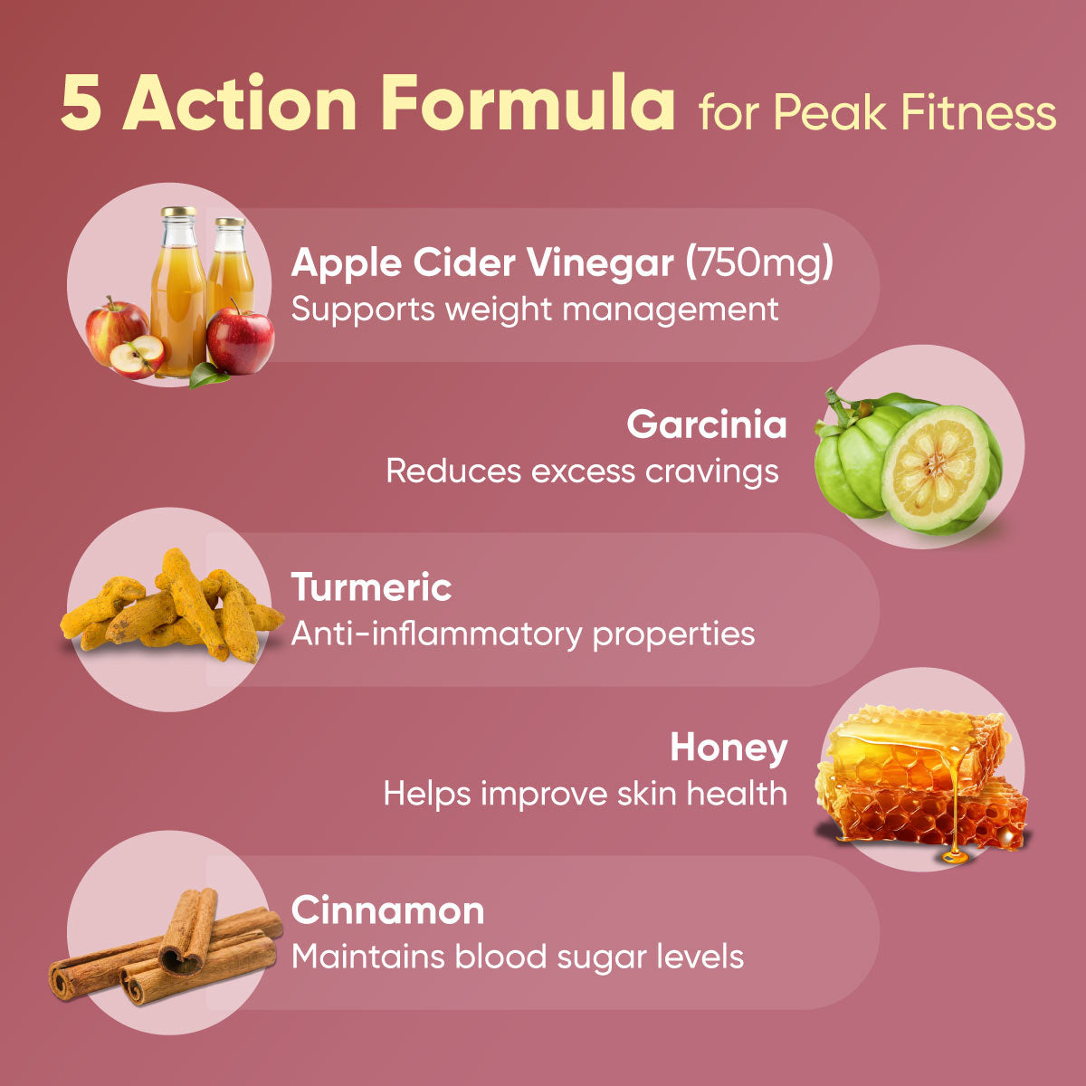 Apple Cider Vinegar Pro Powder with 5 Herbs for Weight Management