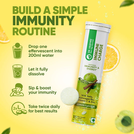 Dr. Vaidya’s Immuni Charge Effervescent – Immunity Shield Against Monsoon