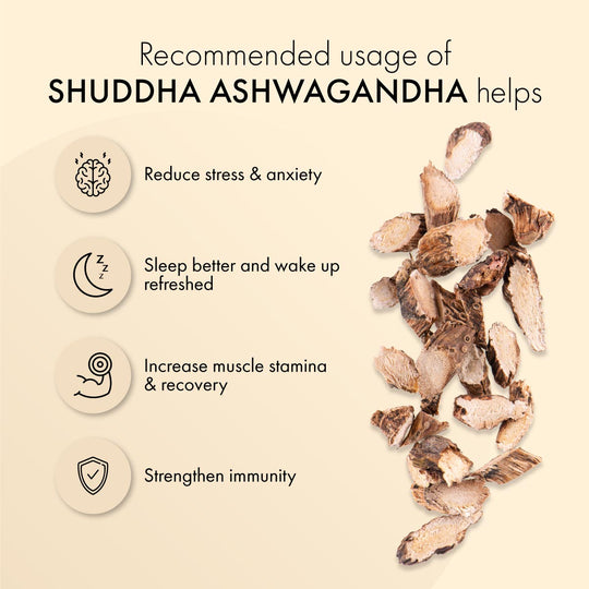 Shuddha Ashwagandha Tablets: Most Effective Stress Reliever & Immunity Booster