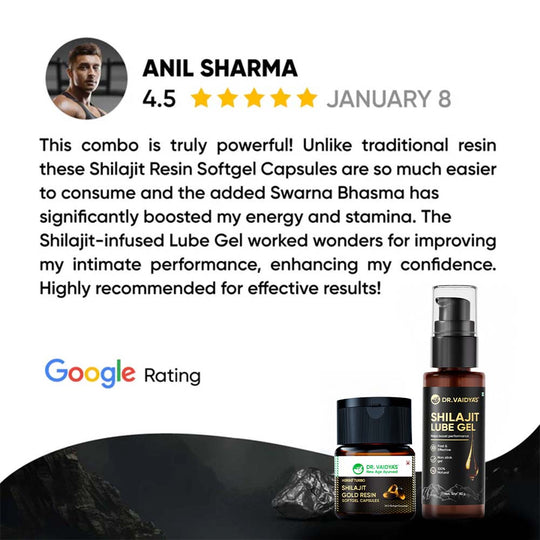 Shilajit Softgel Capsules & Lube Gel Combo