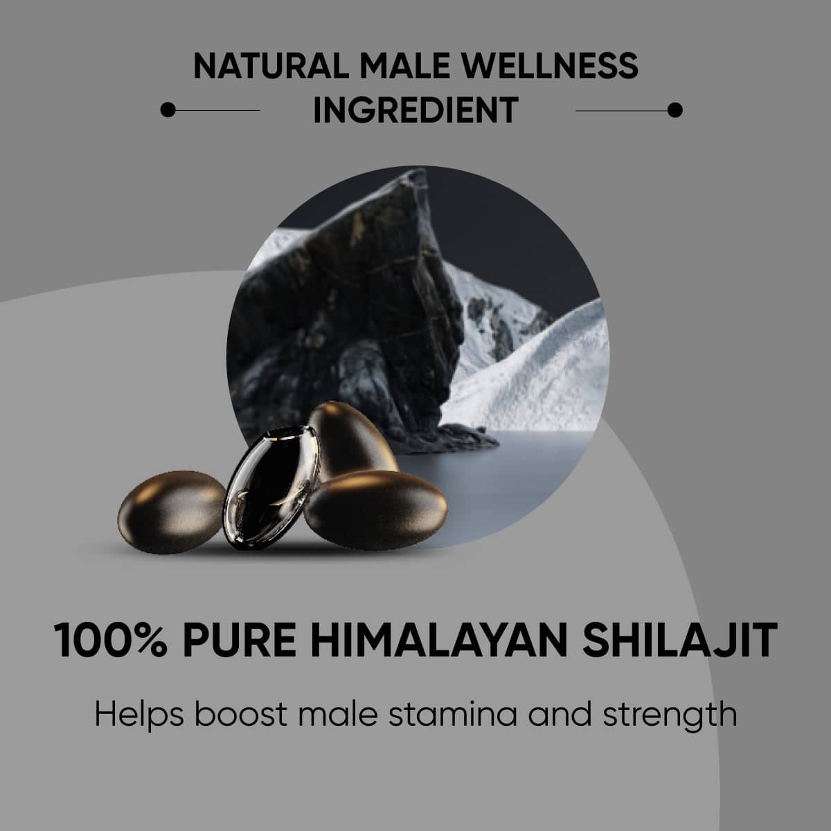 100% Pure Himalayan Shilajit Resin Softgels (30 Capsules per Pack) – With Authentic Himalayan Shilajit for Wellness Support