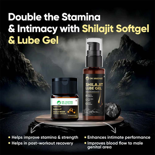 Shilajit Softgel Capsules & Lube Gel Combo