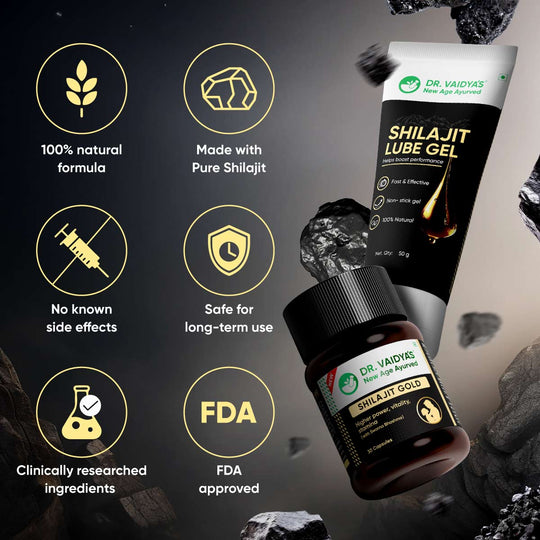 Shilajit Gold Capsules & Lube Gel Combo