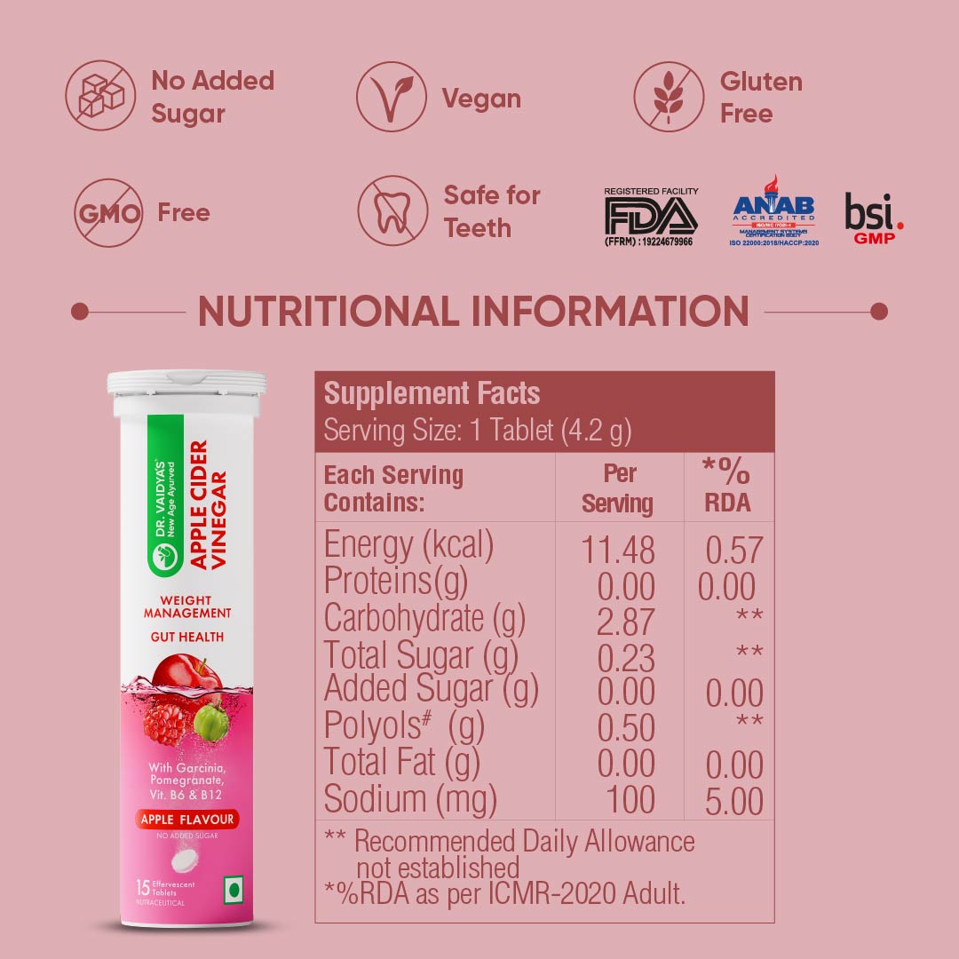 Apple Cider Vinegar - ACV Fizzy Effervescent