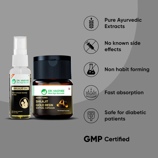 Dr. Vaidya’s Shilajit Gold Softgel & Shilajit Oil: Unlock The Secret To Enhanced Endurance