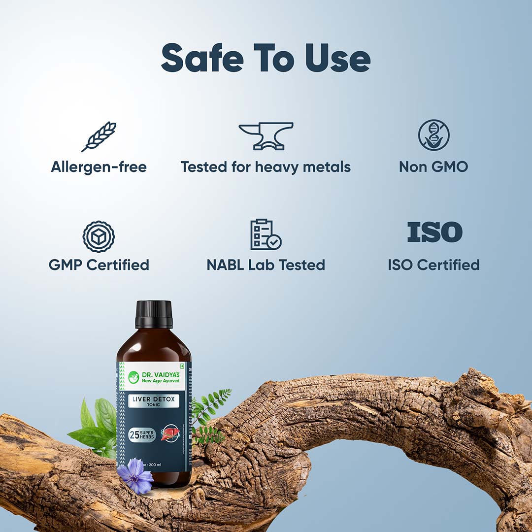 Liver Detox Tonic | 25 Super Herbs for Daily Liver Detox | 200ml |100% Ayurvedic Formula