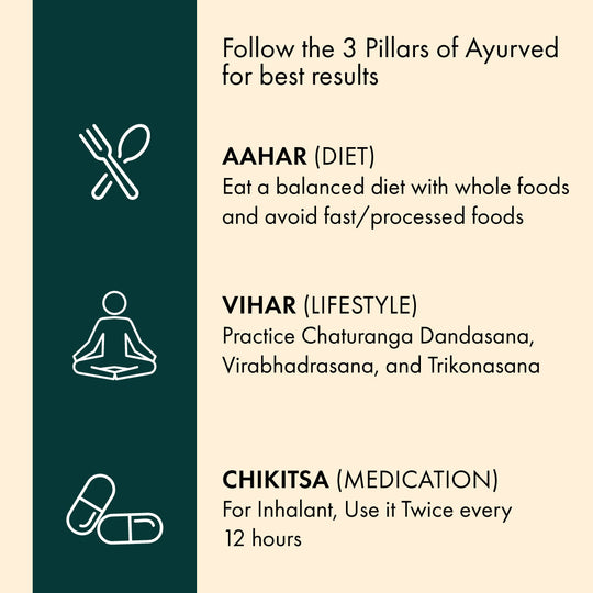 Inhalant: To Decongest Blocked Nose, Relieve Headache & Ease Breathing.