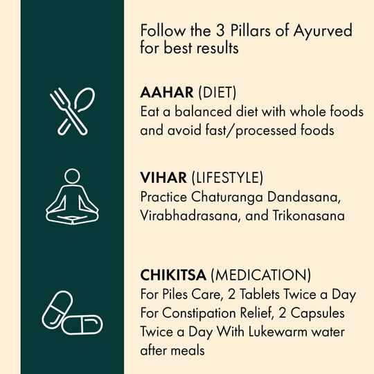 Dr. Vaidya's Piles Relief Pack: For Managing Piles & Constipation