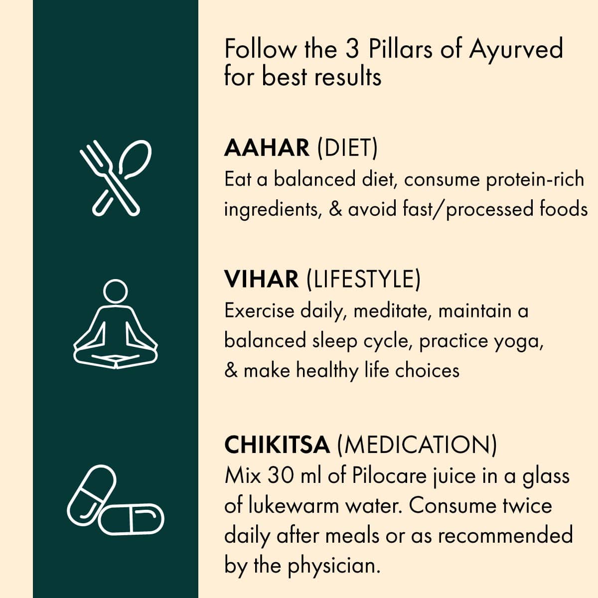 Pilocare Juice for Fast Relief from Pain and Discomfort