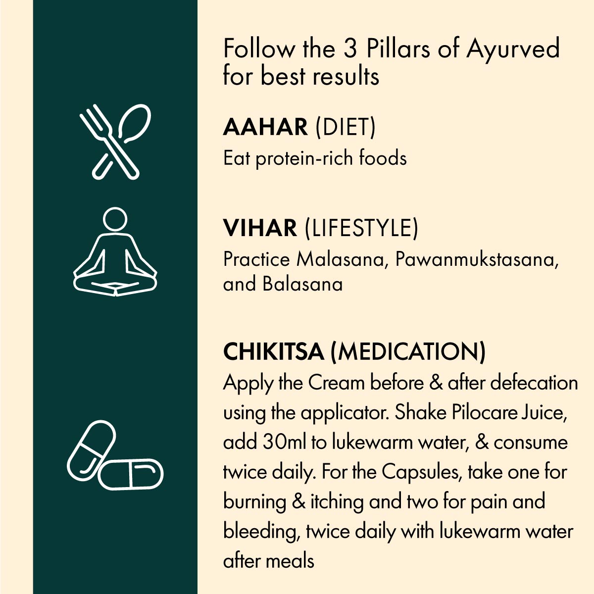 Dr. Vaidyas Juice, Cream and Capsule Combo: Relief for Severe Piles Symptoms