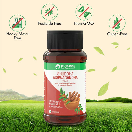 Shuddha Ashwagandha Tablets: Most Effective Stress Reliever & Immunity Booster