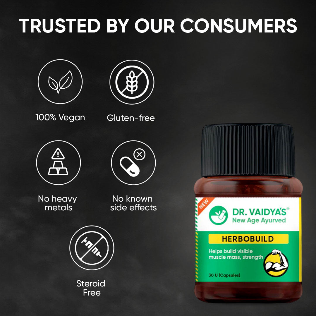 Herbobuild Capsule for Strength & Muscle recovery