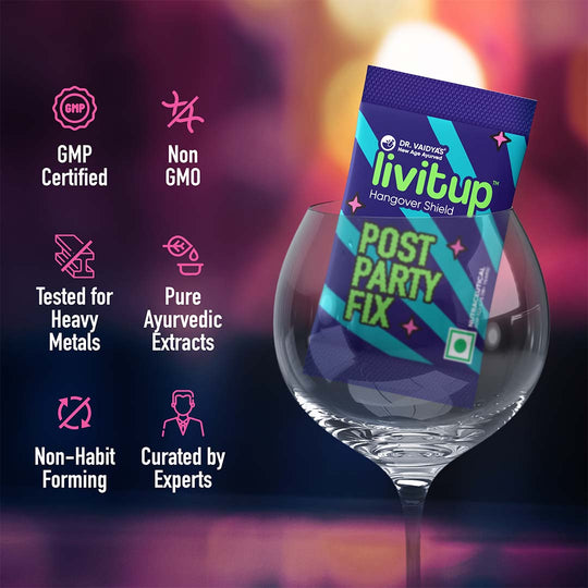 Livitup Post Hangover Shield: Hangover Cure and Liver Detox Powder