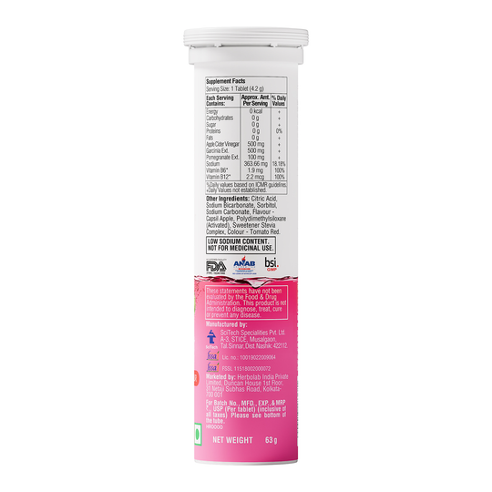 Apple Cider Vinegar Effervescent Tablets For Weight Loss