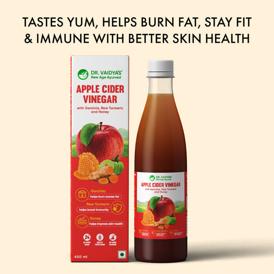 First-Ever Ayurvedic Apple Cider Vinegar With Garcinia, Raw Turmeric & Honey - Pack of 2