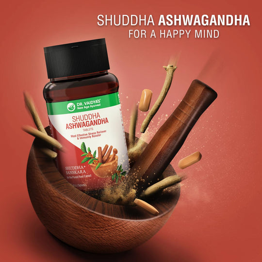 Shuddha Ashwagandha Tablets: Most Effective Stress Reliever & Immunity Booster