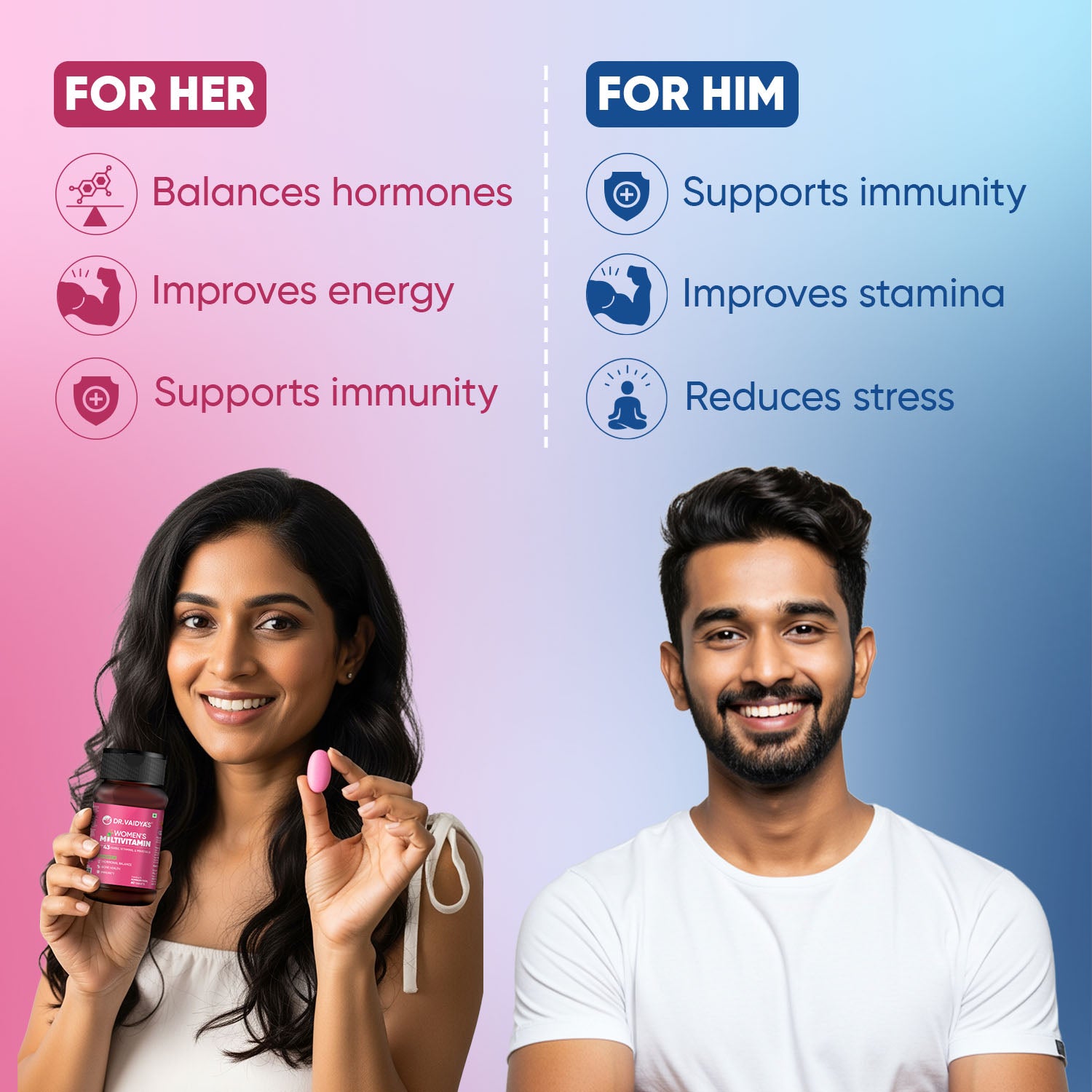 Men & Women Wellness Multivitamin Combo