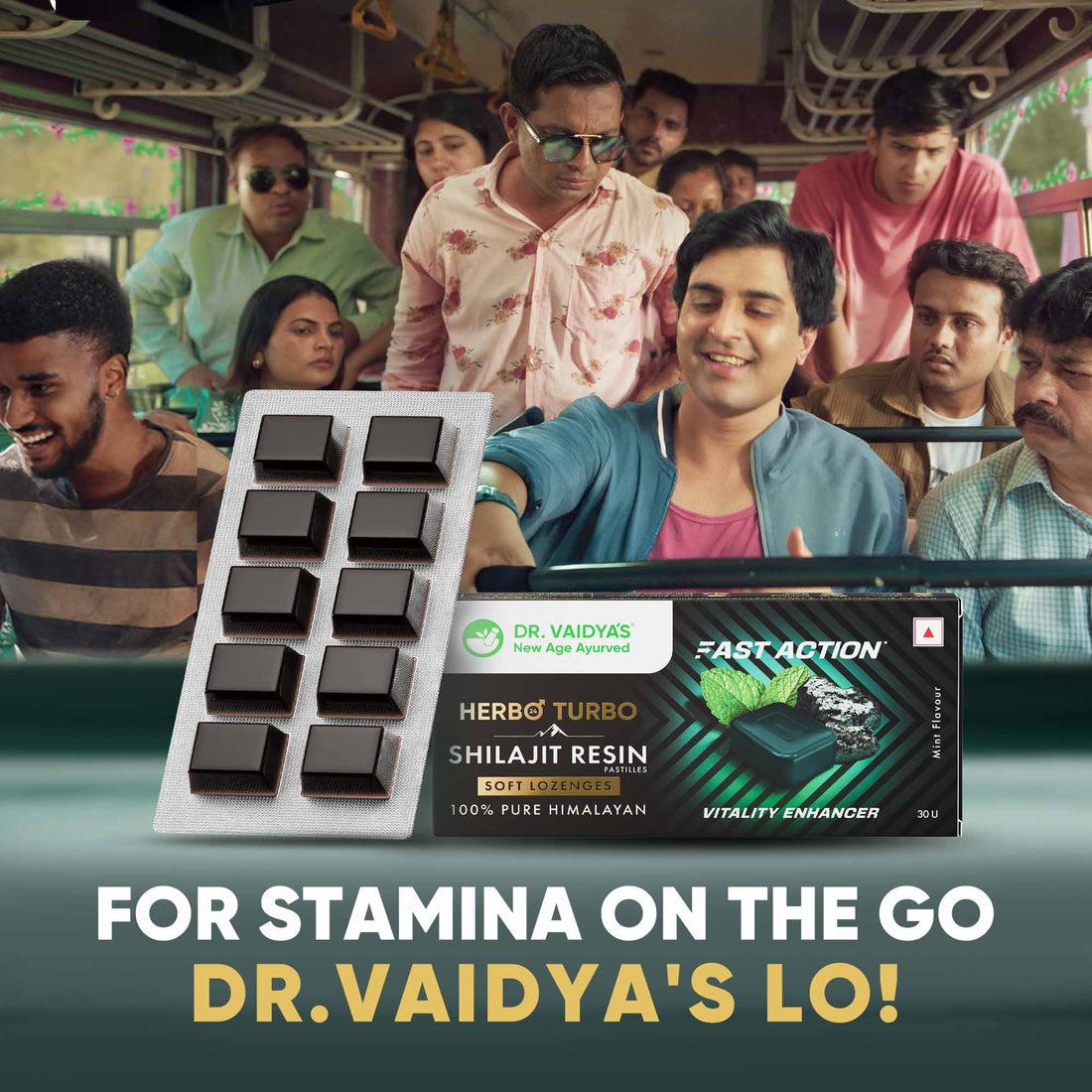 Herbo24Turbo Shilajit Resin Tasty Gummy Drops (30 Lozenges per Pack) – With Shuddha Himalayan Shilajit for Strength, Stamina & Performance Support