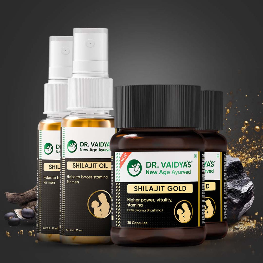 Shilajit Gold (30 Capsules per Pack)+ Shilajit Oil (25 ml per Pack) Combo Pack
