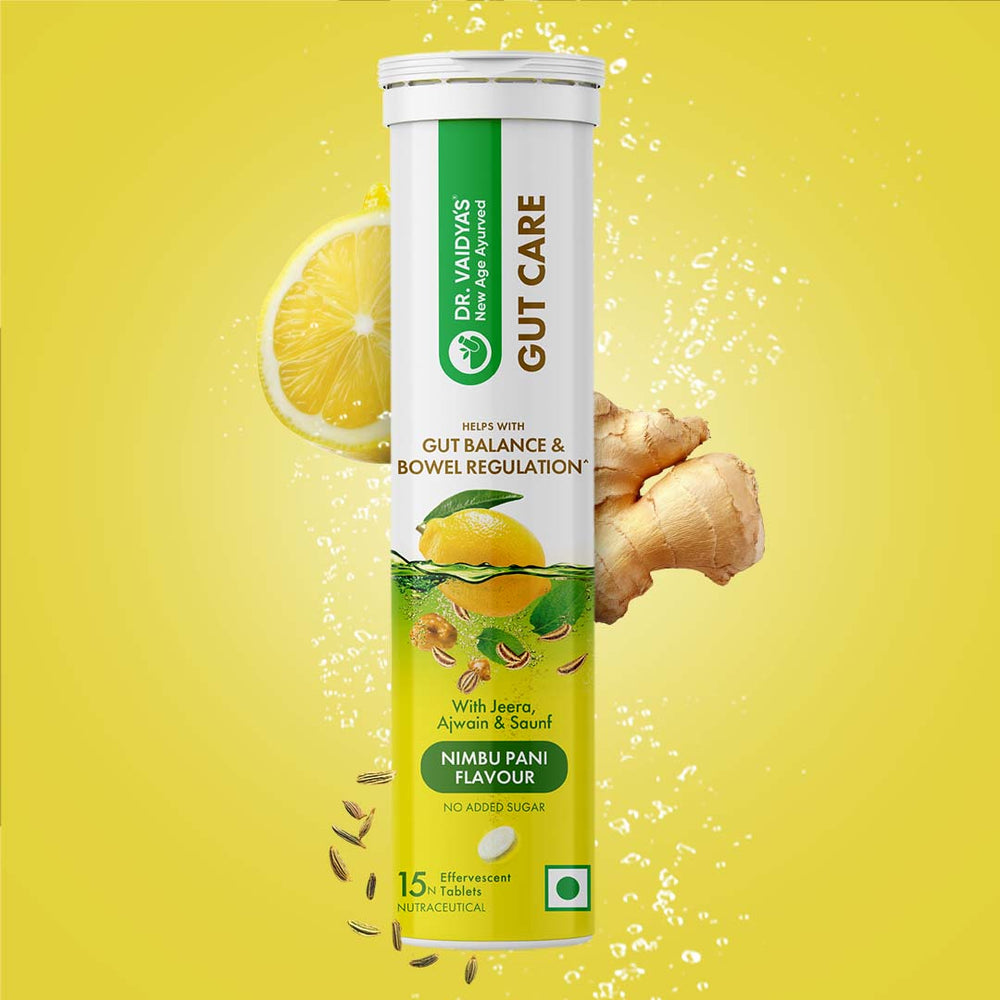 Gut Care Fizzy Effervescent with Prebiotics & Probiotics -  For Overall Gut Health