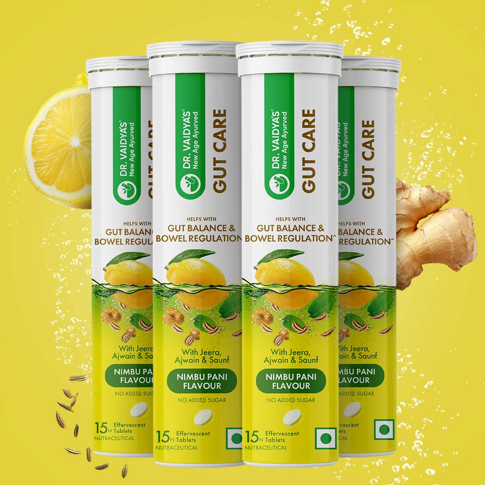 Gut Care Fizzy Effervescent with Prebiotics & Probiotics -  For Overall Gut Health