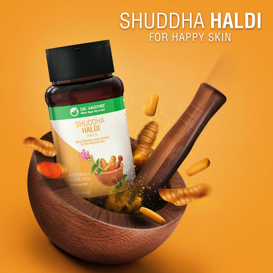 Shuddha Haldi Tablets: Most Effective Anti-Allergic & Skin Rejuvenator