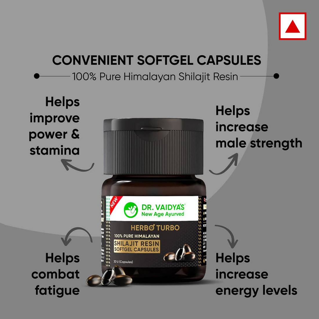 100% Pure Himalayan Shilajit Resin Softgels (30 Capsules per Pack) – With Authentic Himalayan Shilajit for Wellness Support