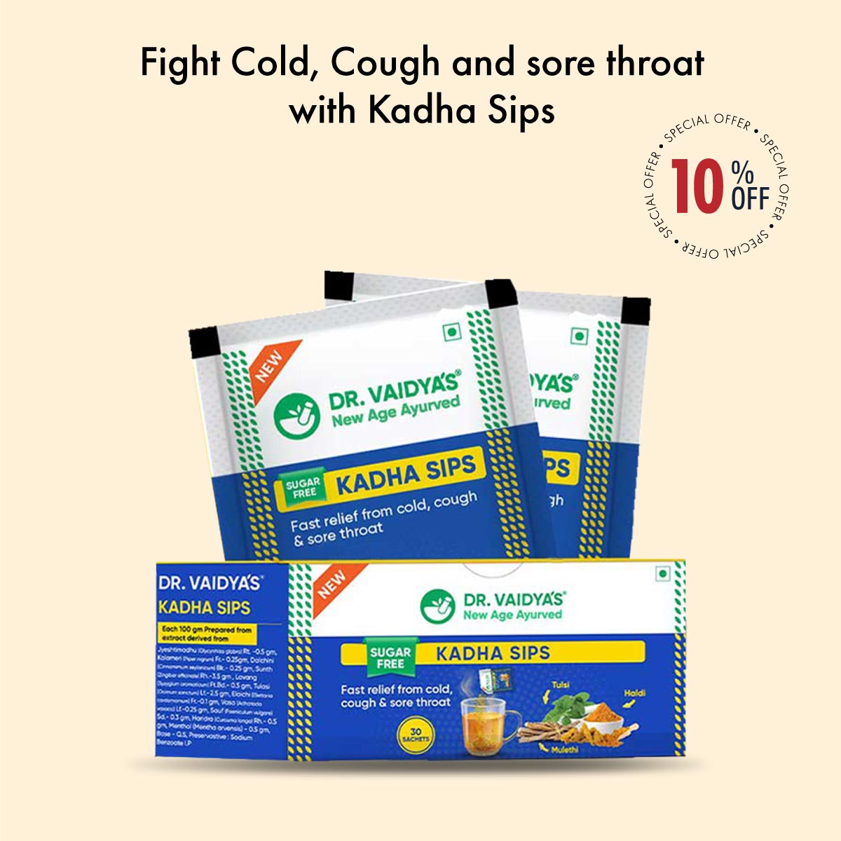 Kadha Sips: Ayurvedic Kadha for Cough & Cold