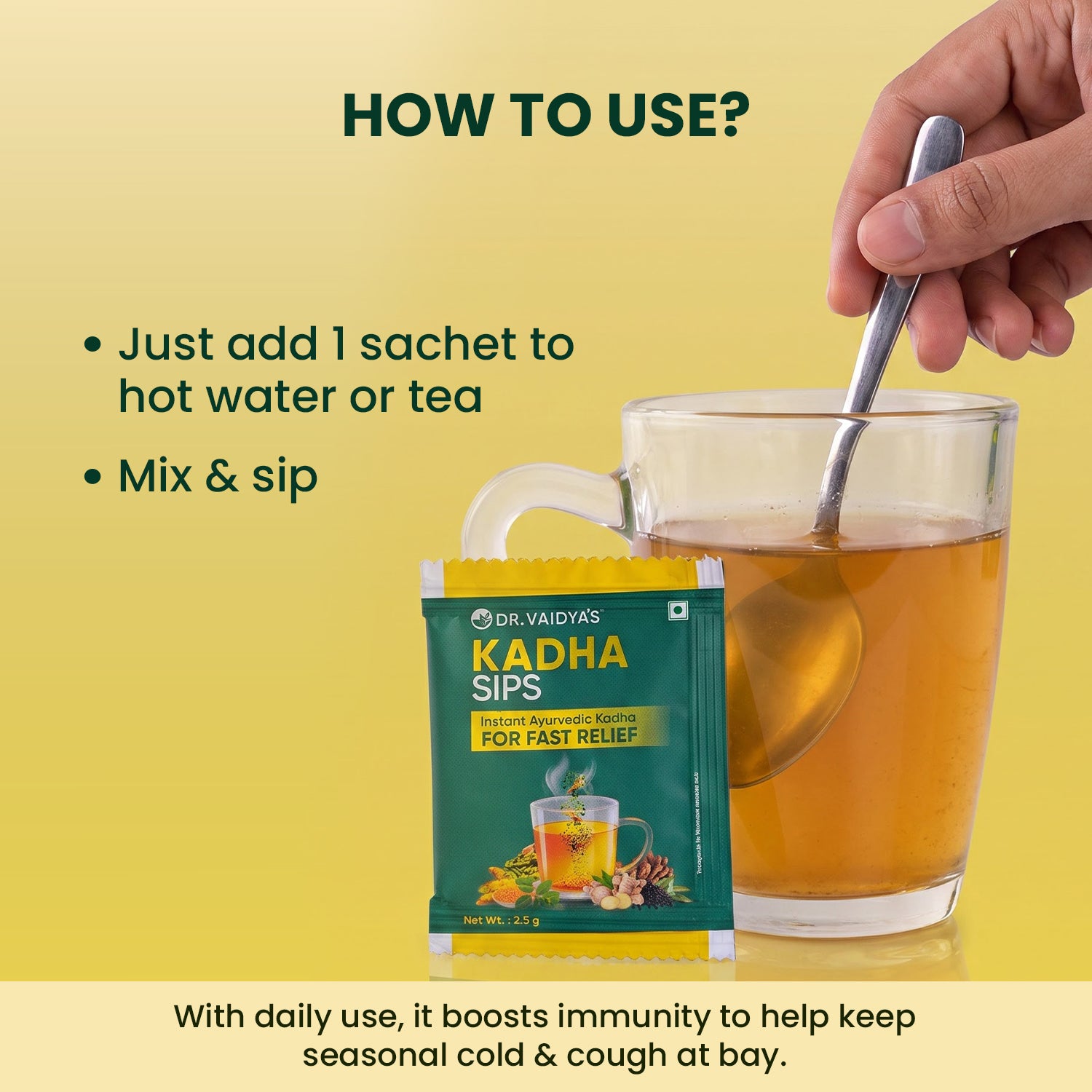 Kadha Sips - Cold & Cough Relief & Immunity Booster with Super Herbs