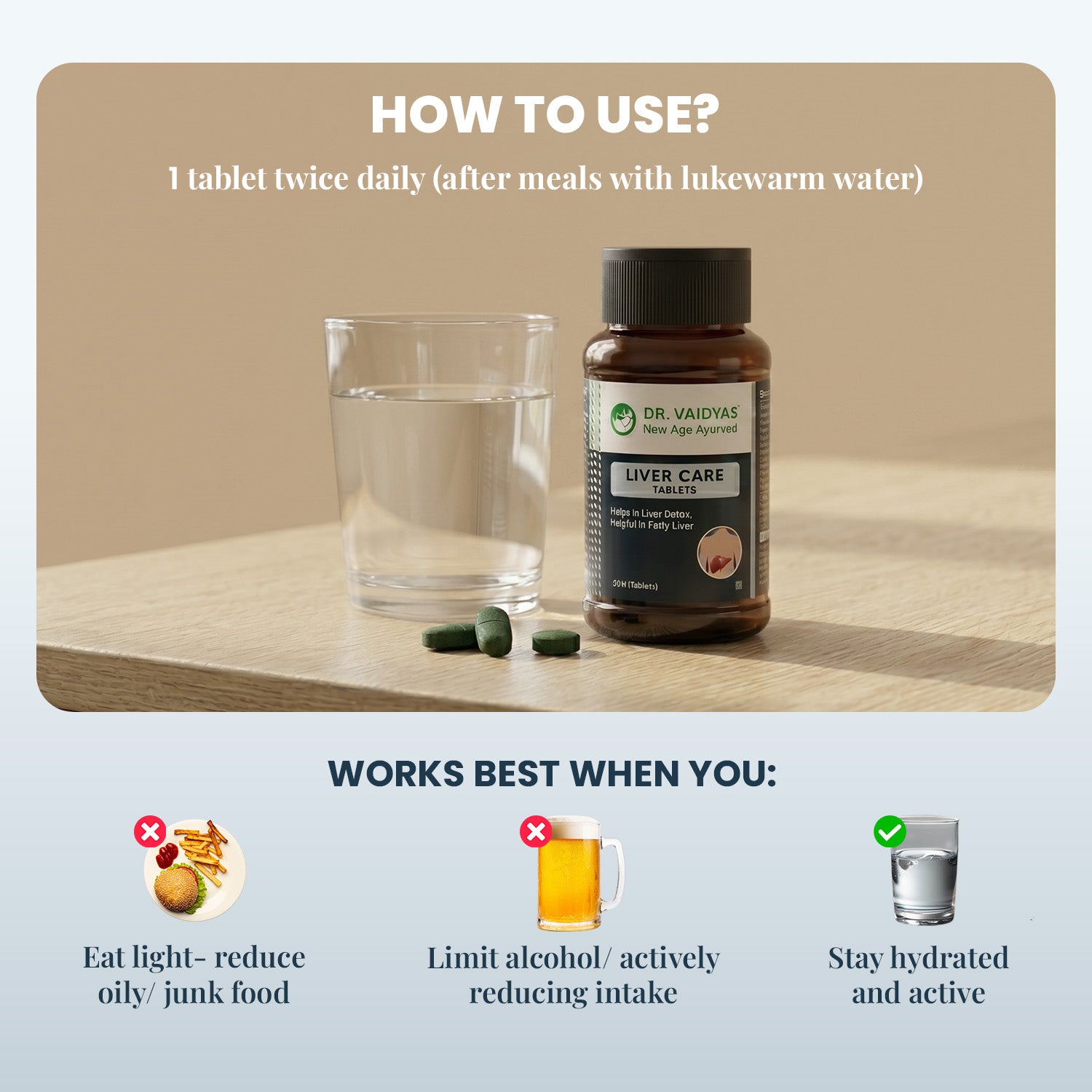 Liver Care Tablets - Daily Ayurvedic Liver Detox