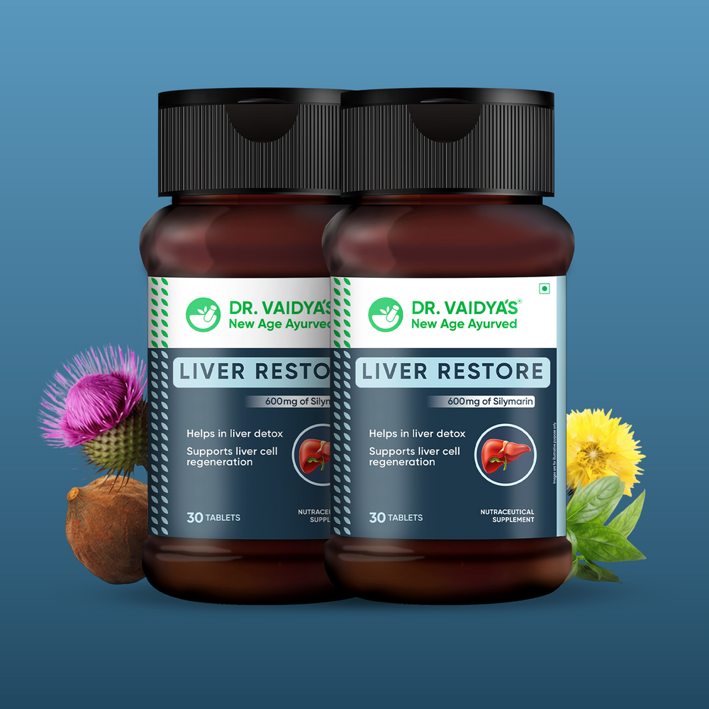 Liver Restore Tablets with Milk Thistle to Manage Fatty Liver, Improve SGPT & SGOT Markers