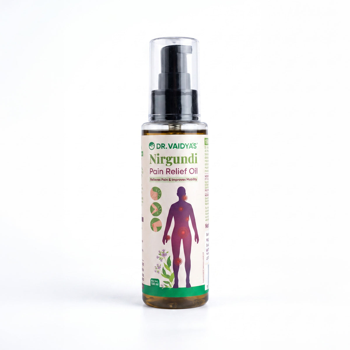 Nirgundi Oil - For Pain Relief, Reduced Stiffness, Improved Mobility & Comfort