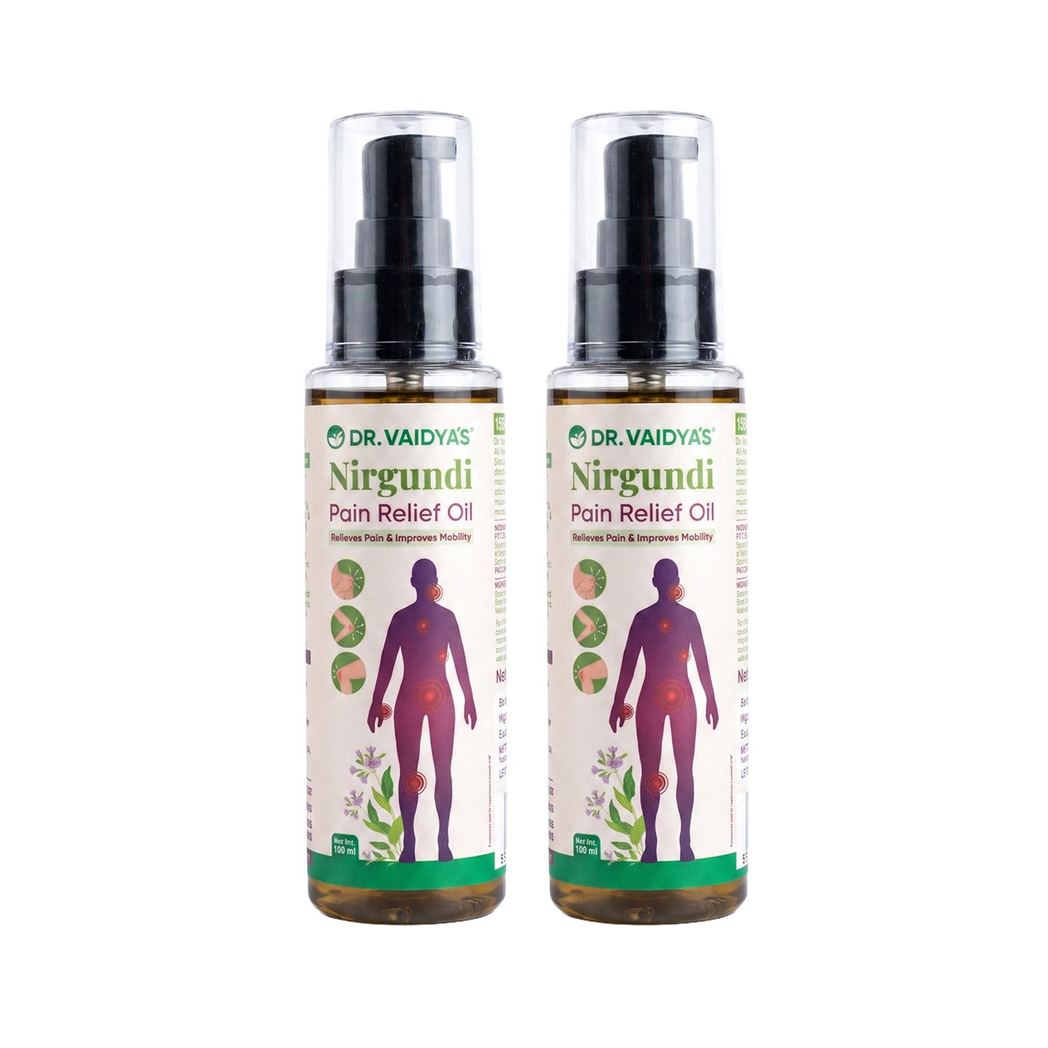 Nirgundi Oil - For Pain Relief, Reduced Stiffness, Improved Mobility & Comfort